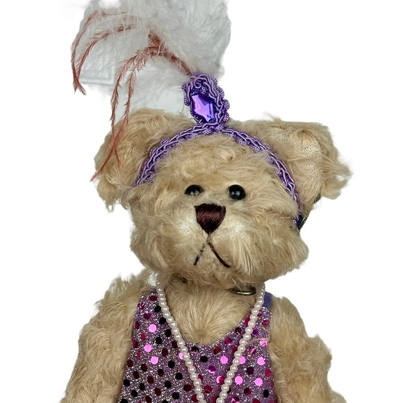 Vintage Brass Button Bears Daisy Hand Crafted Collectible Teddy Bear - Picture 1 of 13